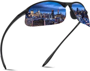 JULI Polarized Sports Sunglasses for Men Women Tr90 Unbreakable Frame for Running Fishing Baseball Driving MJ8002
