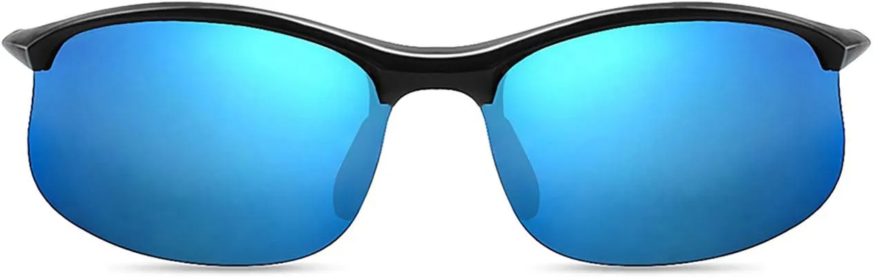 JULI Polarized Sports Sunglasses for Men Women Tr90 Unbreakable Frame for Running Fishing Baseball Driving MJ8002