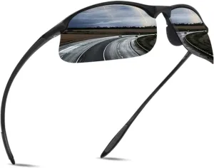 JULI Polarized Sports Sunglasses for Men Women Tr90 Unbreakable Frame for Running Fishing Baseball Driving MJ8002