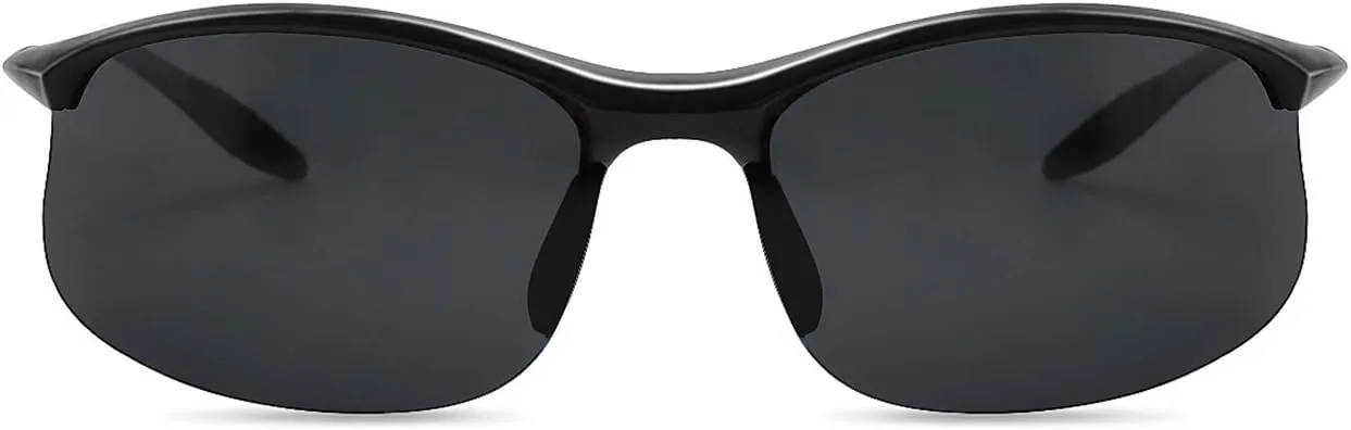 JULI Polarized Sports Sunglasses for Men Women Tr90 Unbreakable Frame for Running Fishing Baseball Driving MJ8002