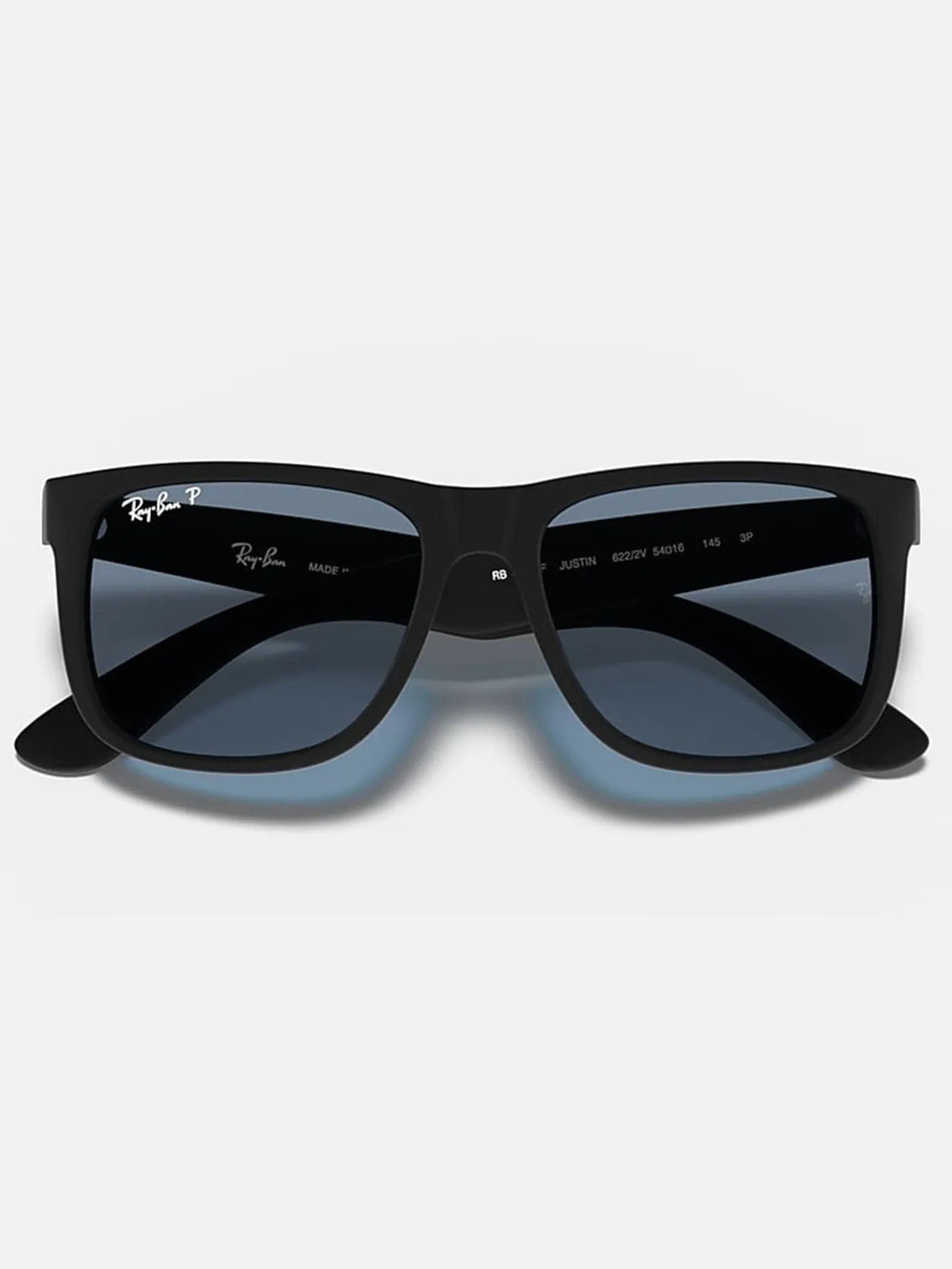 Justin Matte Black/Blue Classic Sunglasses