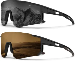 KALIYADI Polarized Sports Sunglasses-Men Running-Sunglasses-for-Women: Mens Sunglasses Polarized UV Protection Cycling Driving Fishing
