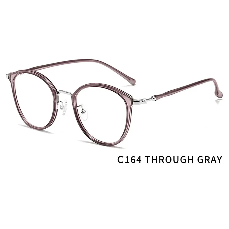 Kansept Unisex Full Rim Round Tr 90 Titanium Eyeglasses 90020