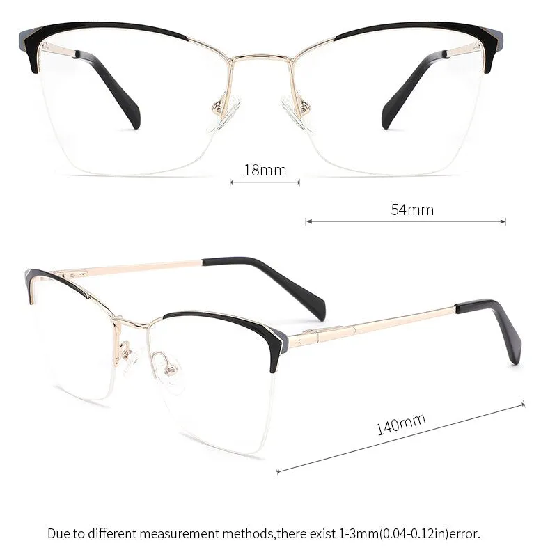Kansept Women's Full Rim Cat Eye Alloy Eyeglasses Mg3661