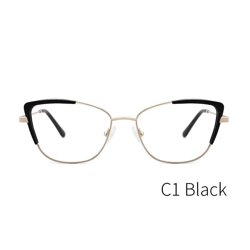 Kansept Women's Full Rim Cat Eye Stainless Steel Frame Eyeglasses Ms8124