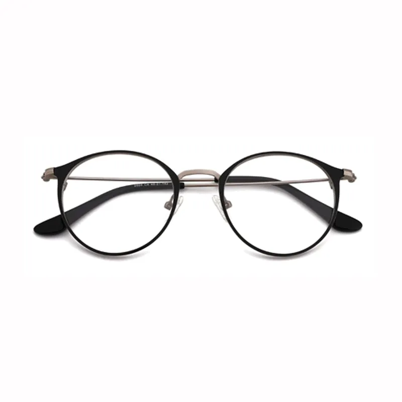 Kansept Women's Full Rim Round Cat Eye Stainless Steel Eyeglasses 0024