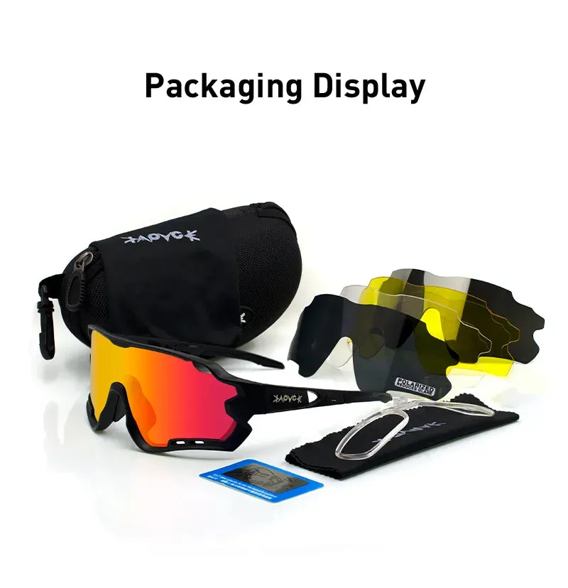 Kapvoe Outdoor Sports Cycling Glasses Polarized Bicycle Sunglasses Road Bike UV400 Mountain Men Women Cycling Goggles Eyewear