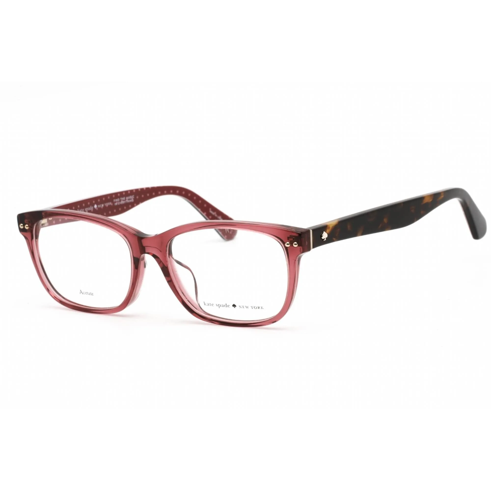 Kate Spade Women's Eyeglasses - Clear Lens Burgundy Havana Frame | Cailin/F 0YDC 00