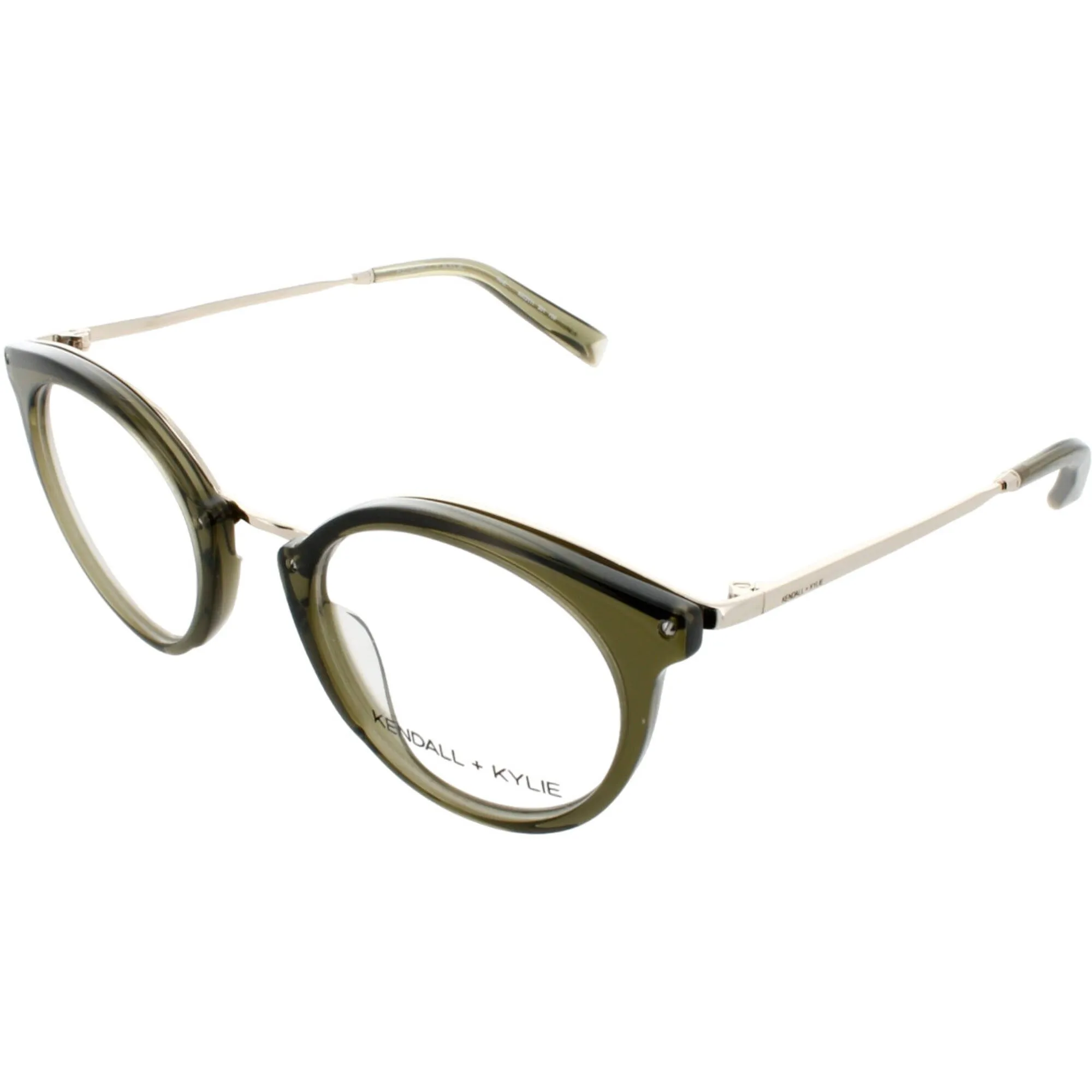 Kendall   Kylie Women's Eyeglasses - Green Cat Eye Frame Demo Lens | KKO111G RAE 301