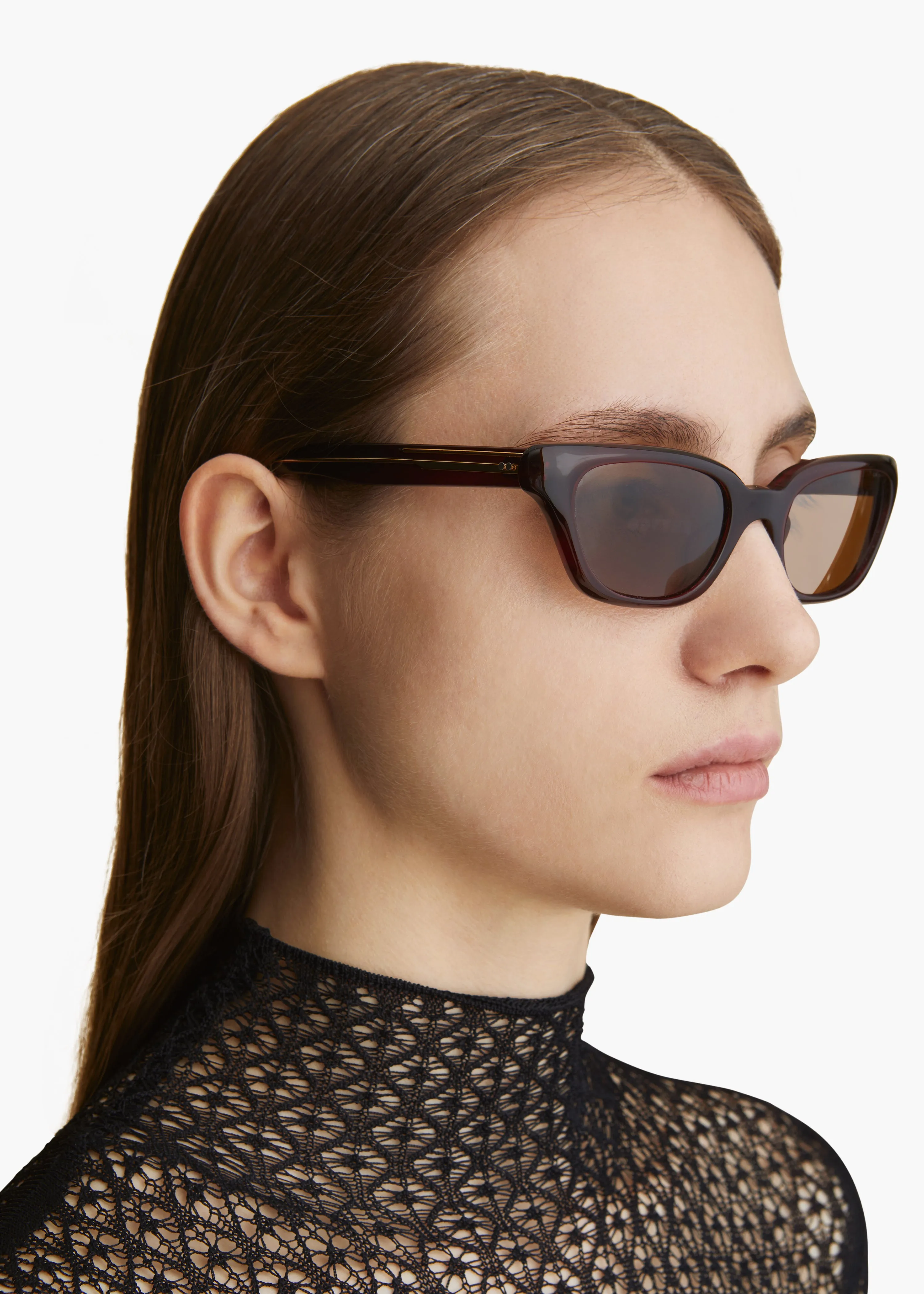 KHAITE x Oliver Peoples 1983C in Bordeaux Bark