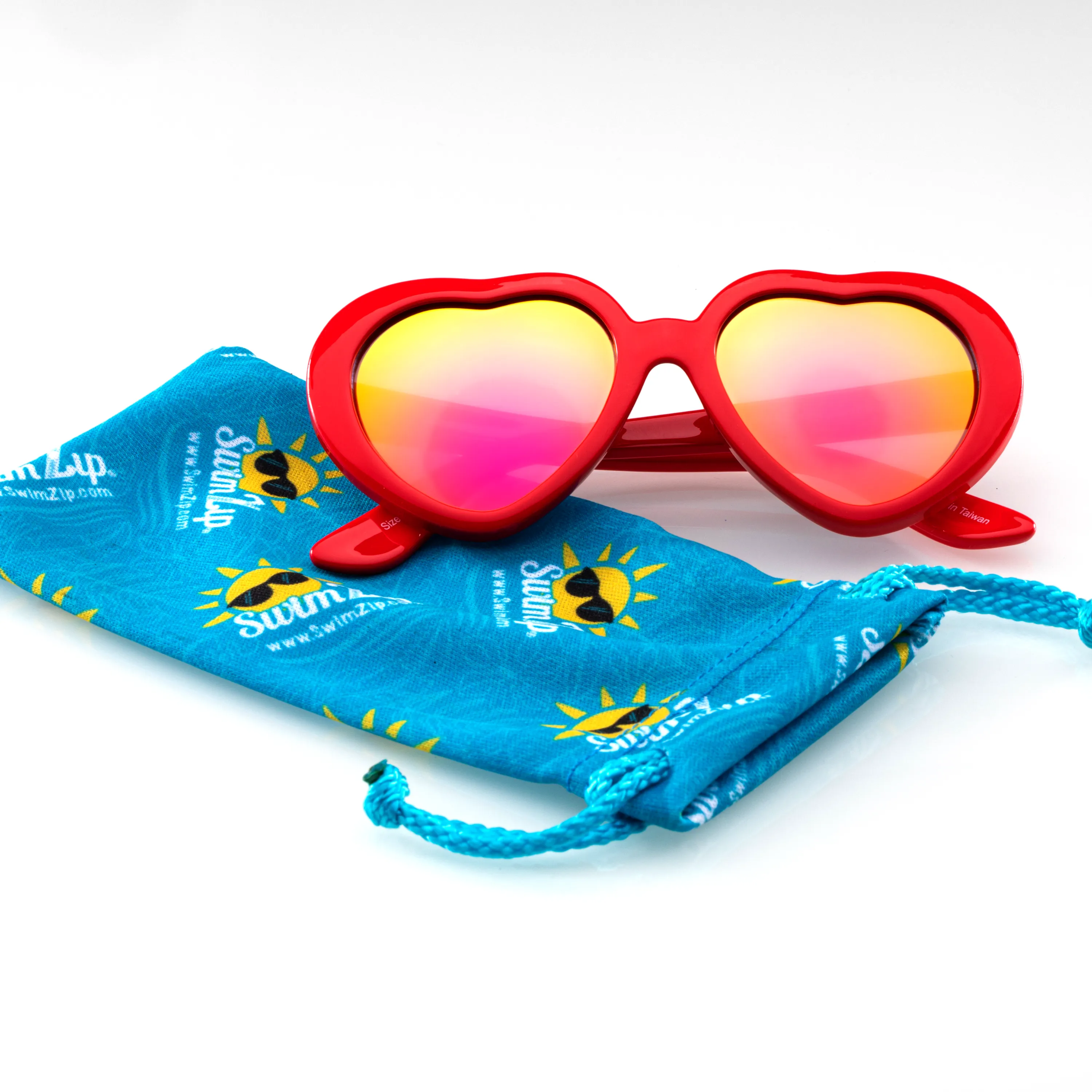 Kids Heart Sunglasses - Red