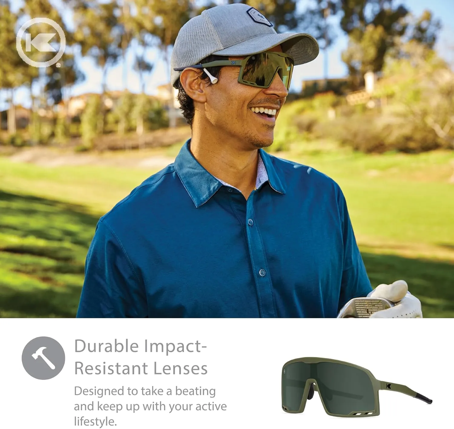 Knockaround Campeones Wraparound Sunglasses for Men and Women - Performance Lenses with Full UV400 Protection