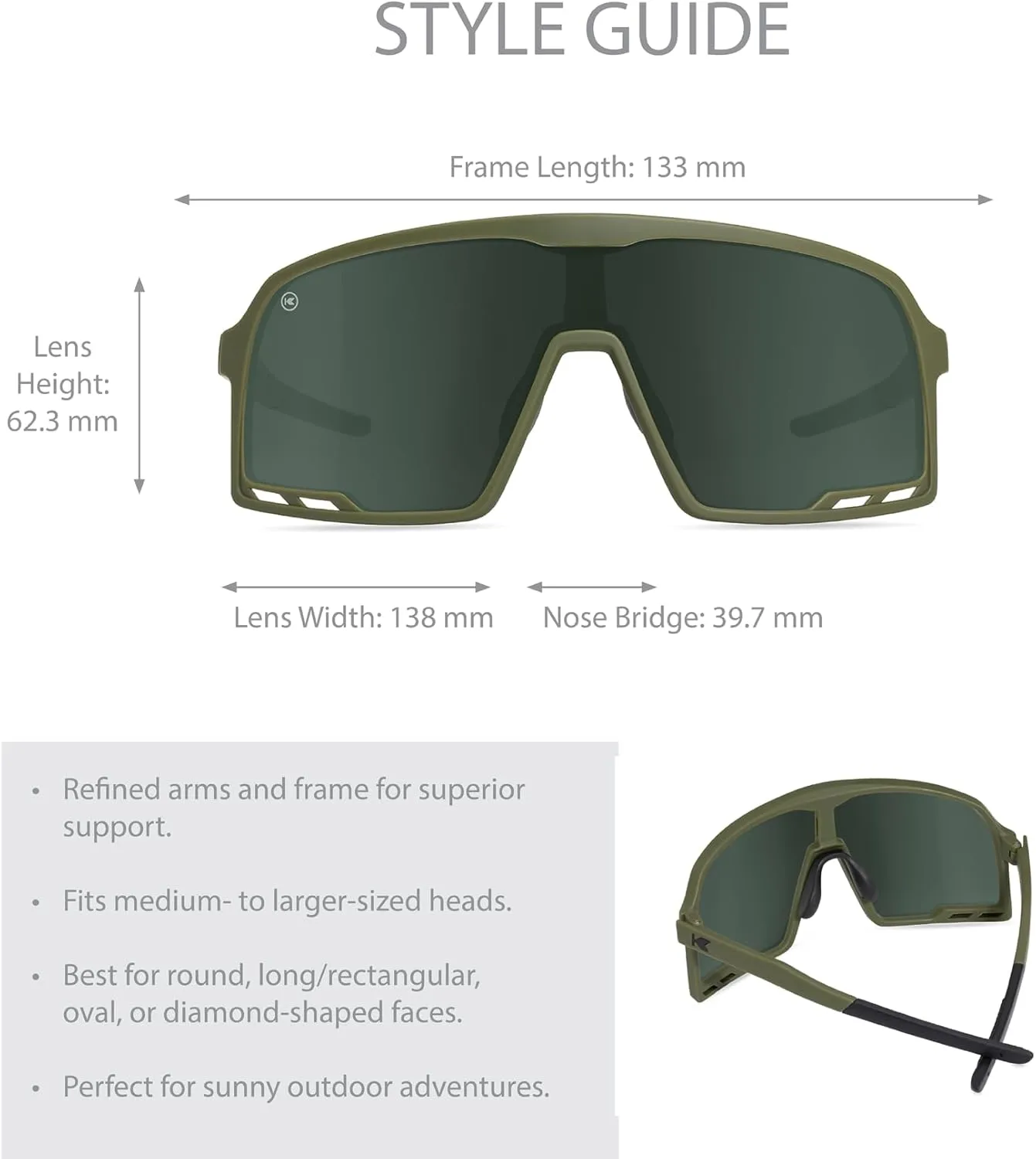 Knockaround Campeones Wraparound Sunglasses for Men and Women - Performance Lenses with Full UV400 Protection