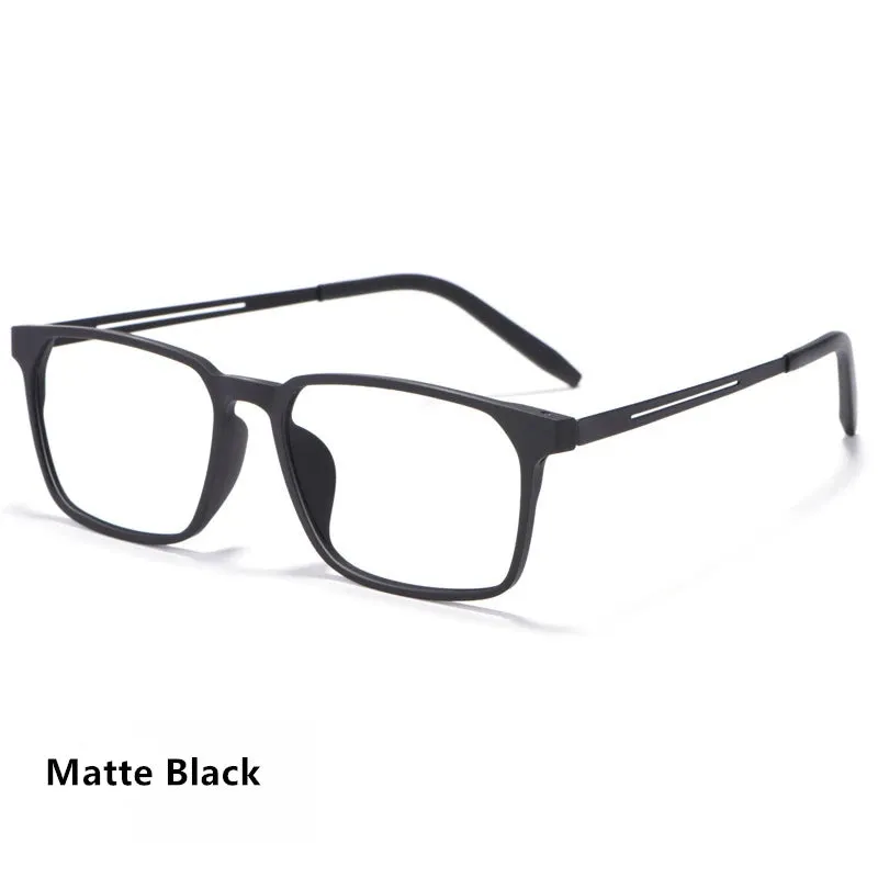 Kocolior Men's Full Rim Large Square Tr 90 Titanium Eyeglasses 3878
