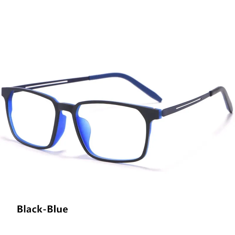 Kocolior Men's Full Rim Large Square Tr 90 Titanium Eyeglasses 3878