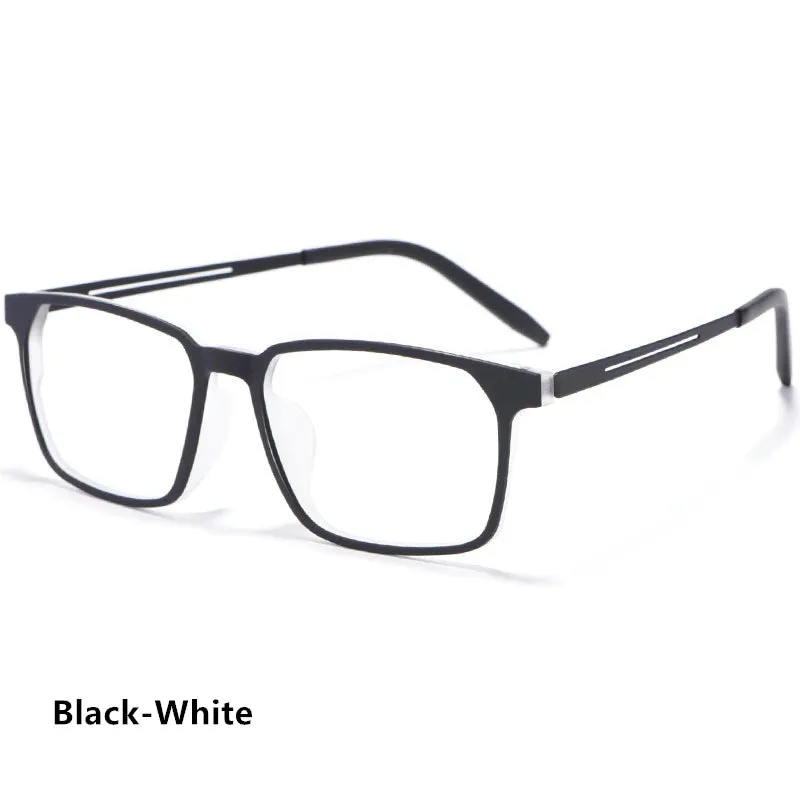 Kocolior Men's Full Rim Large Square Tr 90 Titanium Eyeglasses 3878