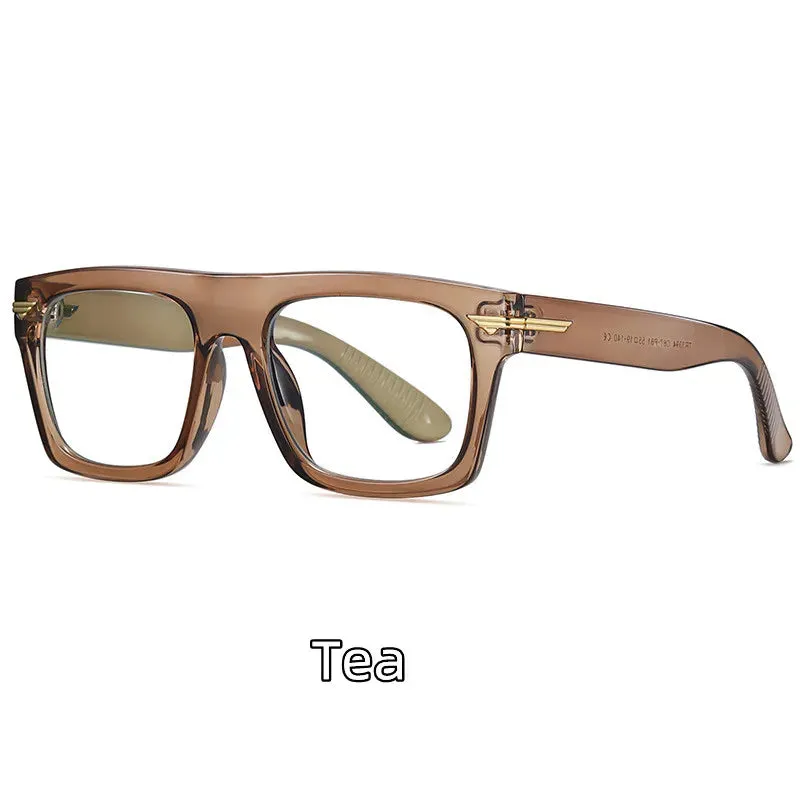 Kocolior Unisex Full Rim Square Acetate Hyperopic Reading Glasses 3394