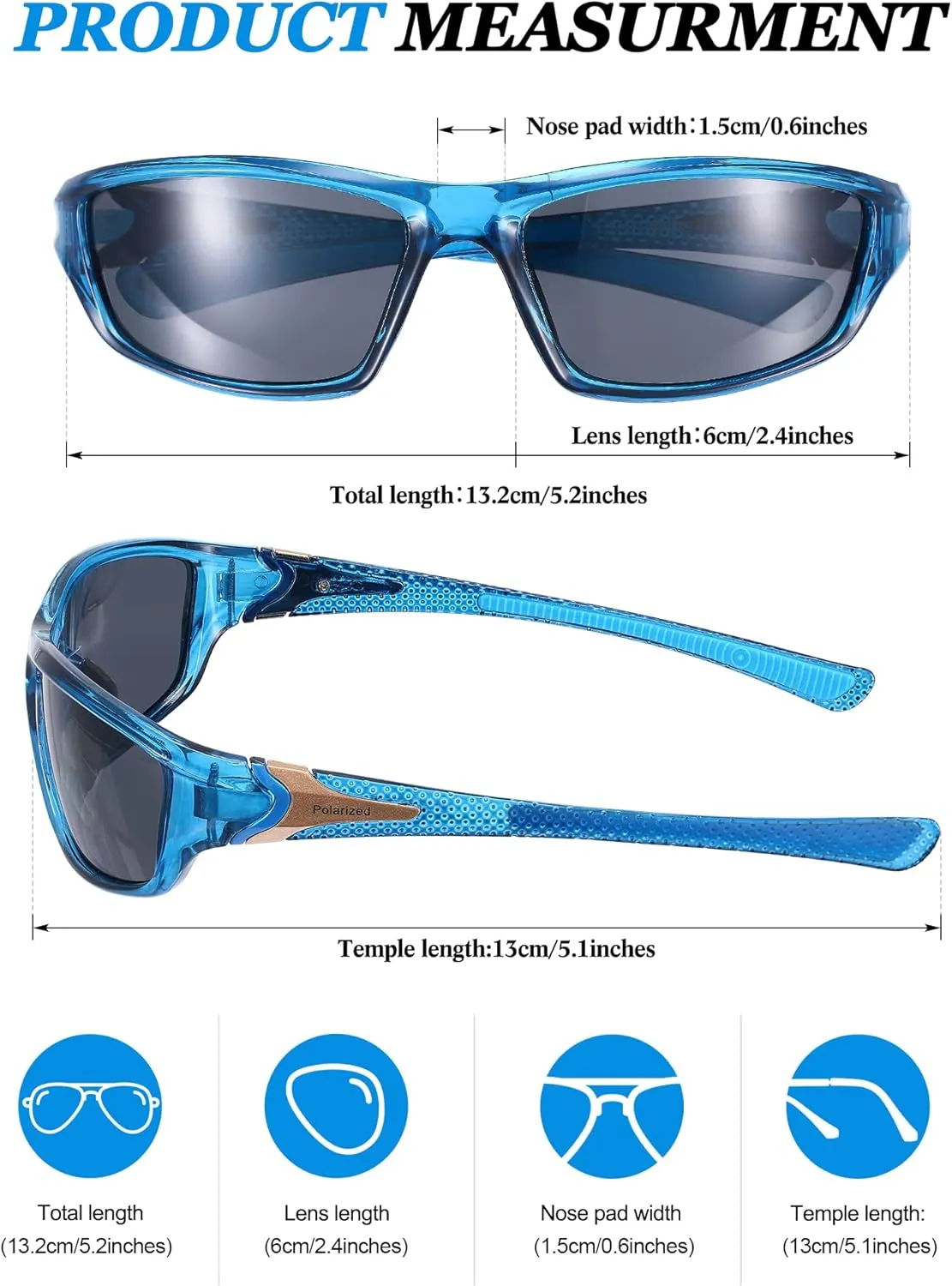 Konohan 9 Pairs Polarized Sports Sunglasses for Men Driving Shades Running and Tactical Polarized Sunglasses