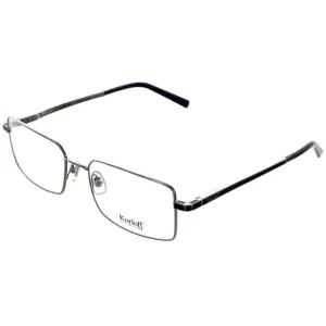 Korloff Women's Eyeglasses - Silver Metal Rectangular Frame Demo Lens | KORLOFF K004 3