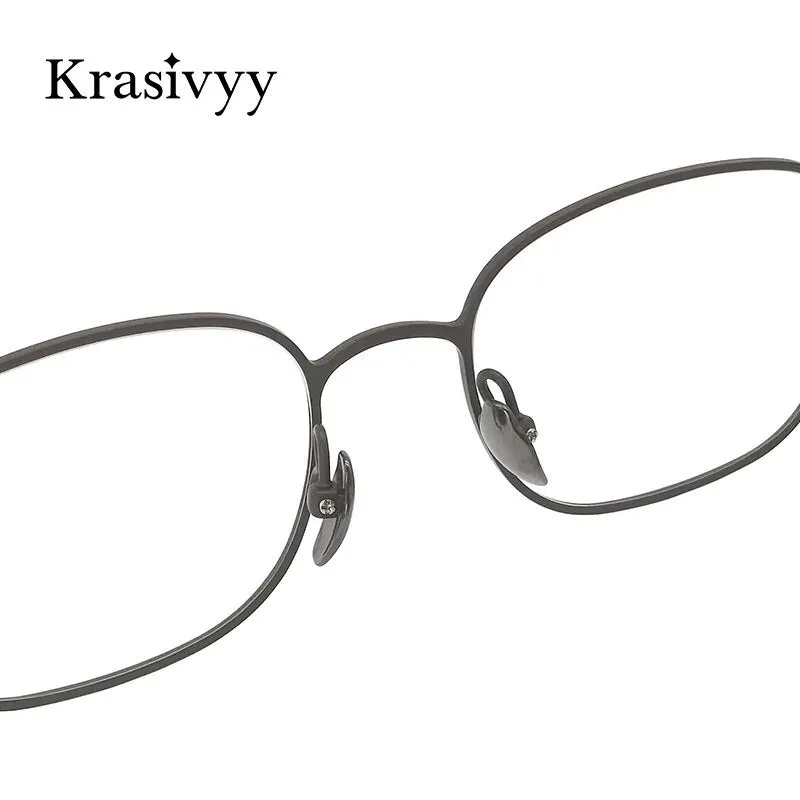 Krasivyy Men's Full Rim Square Titanium Eyeglasses Hm5001