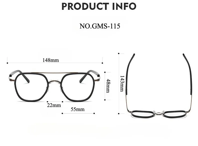 Kylian Titanium Vintage Square Eyeglasses Frames
