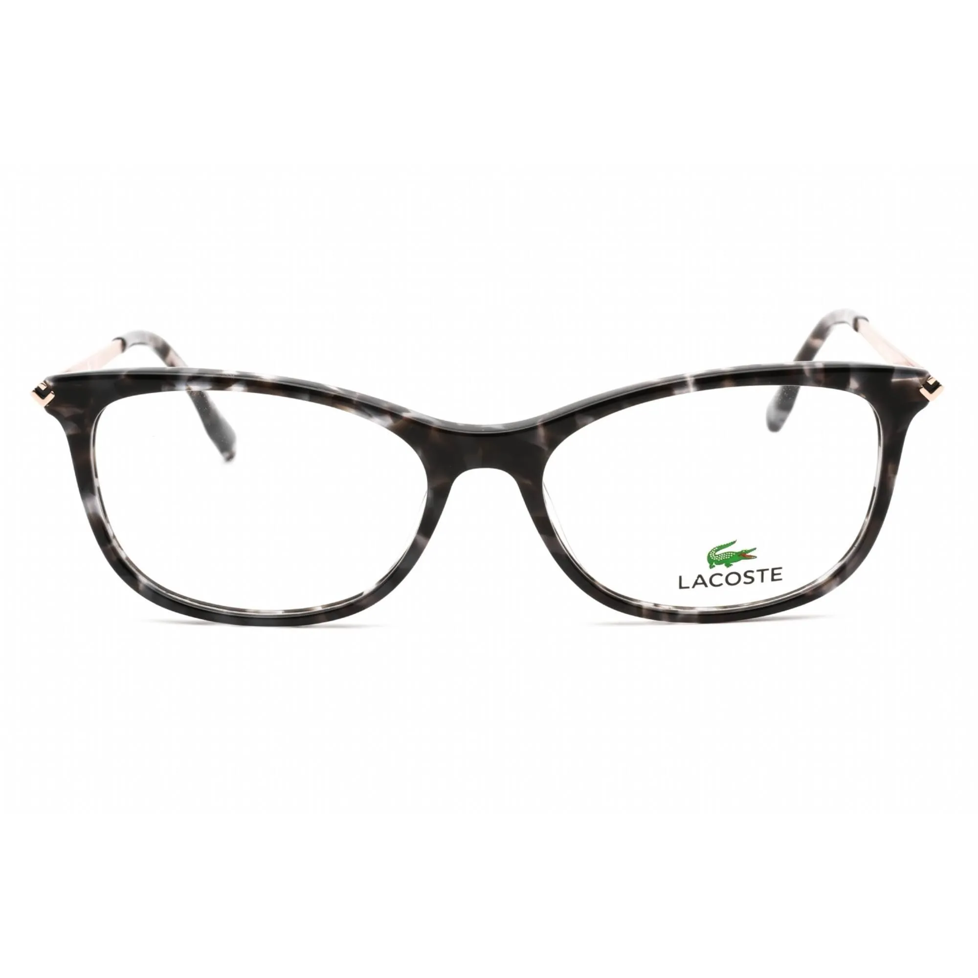 Lacoste Women's Eyeglasses - Black Havana Rectangular Frame Clear Lens | L2863 215
