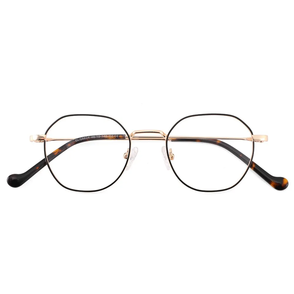 Laoyehui Unisex Full Rim Round Alloy Frame Eyeglasses 8824