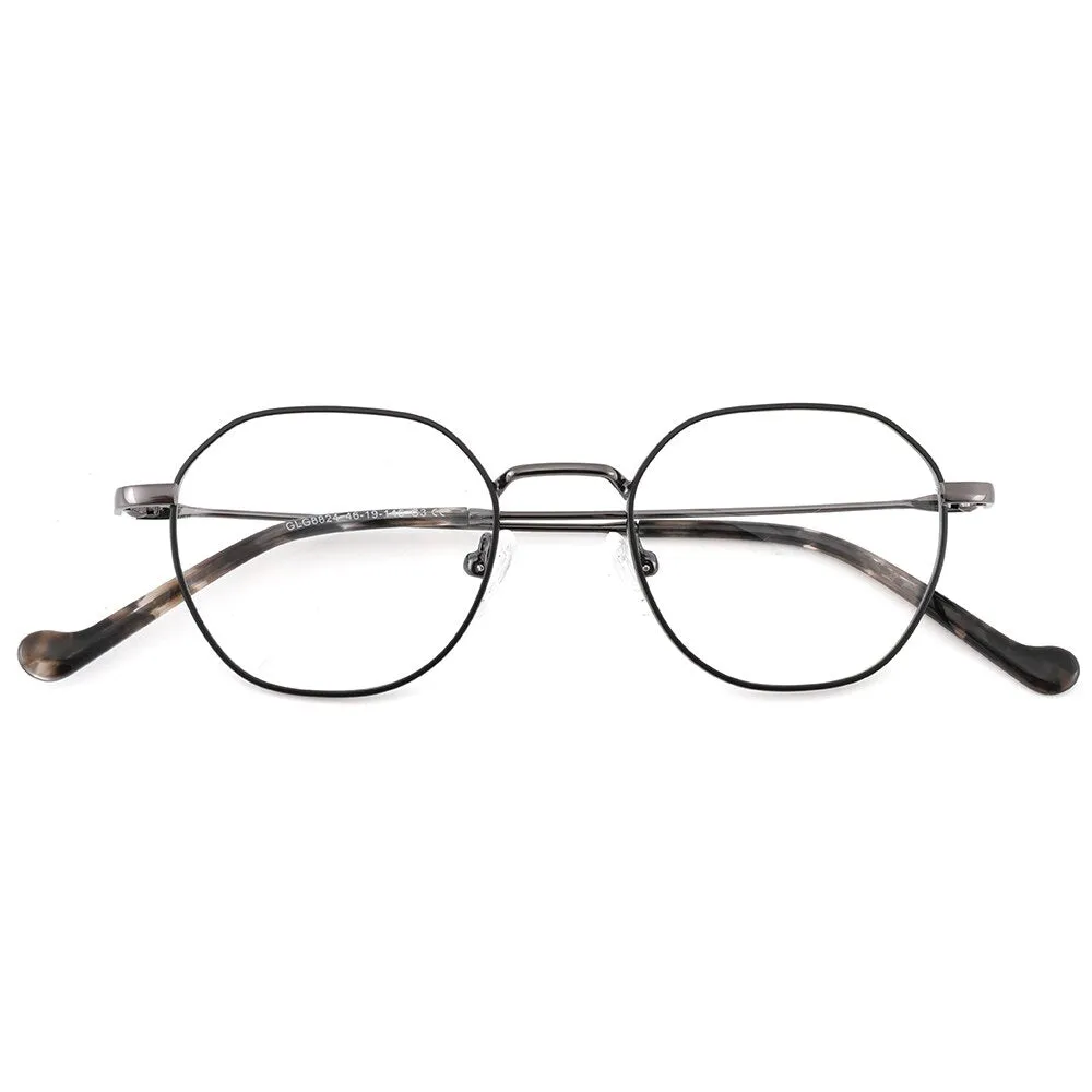 Laoyehui Unisex Full Rim Round Alloy Frame Eyeglasses 8824