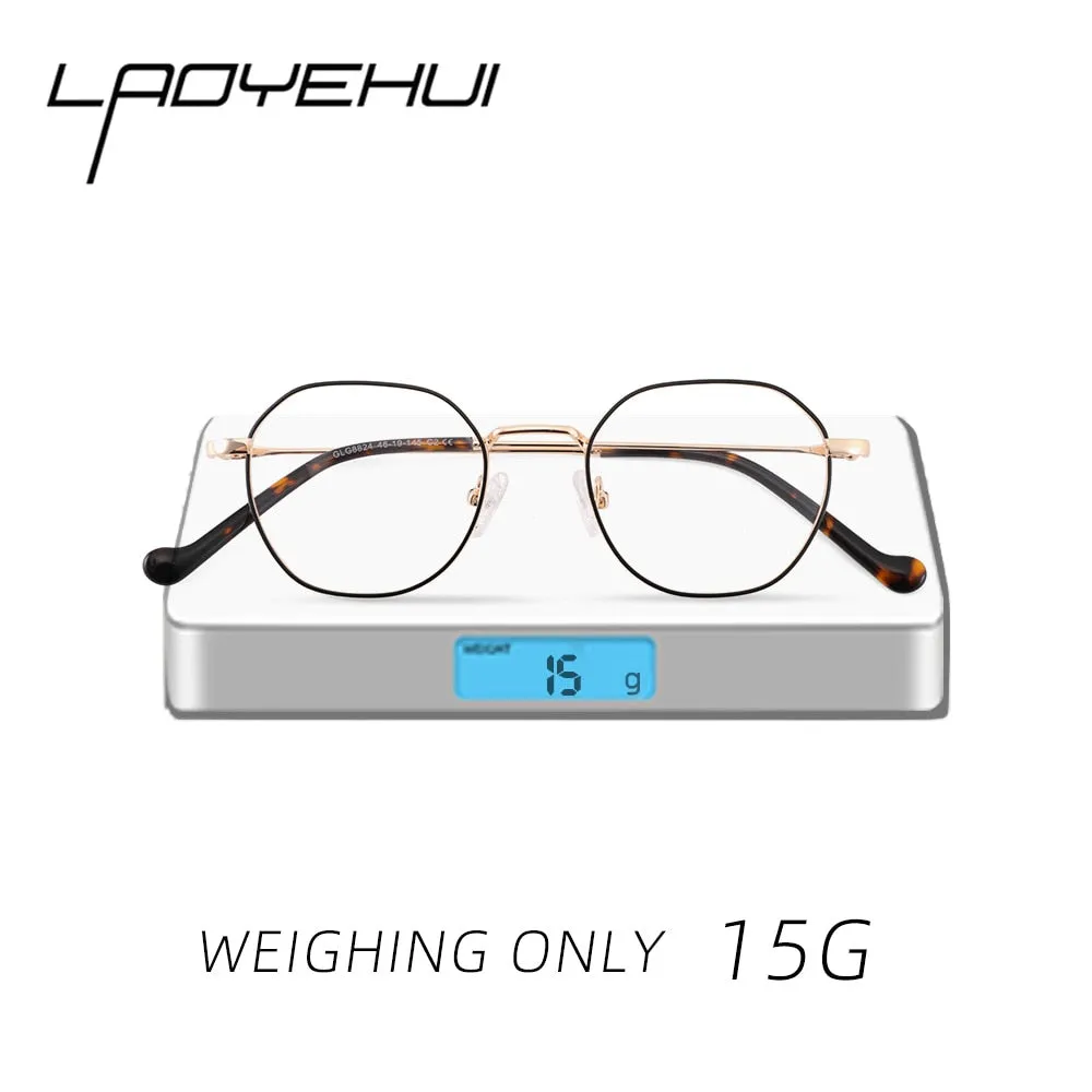 Laoyehui Unisex Full Rim Round Alloy Frame Eyeglasses 8824