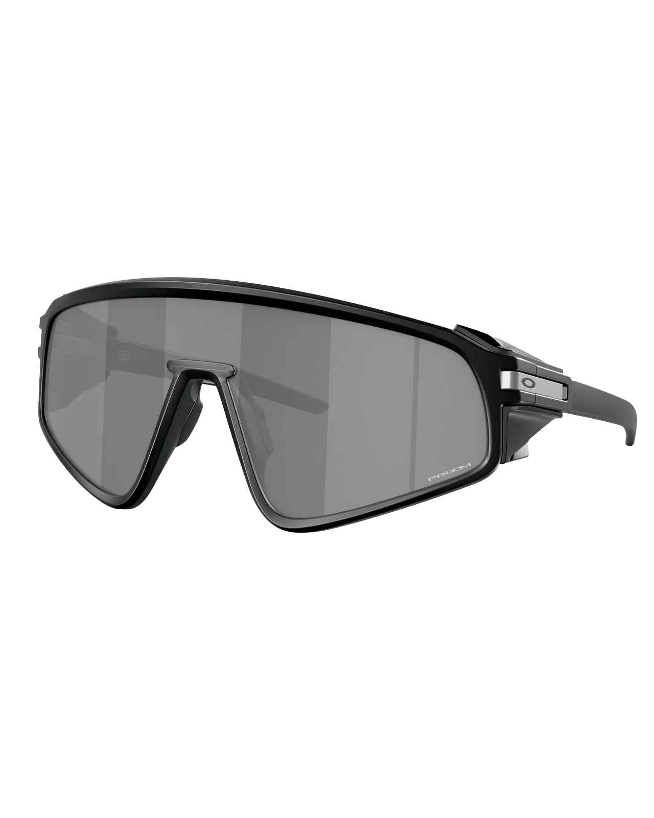 Latch Panel Prizm Sunglasses in Matte Black & Prizm Black