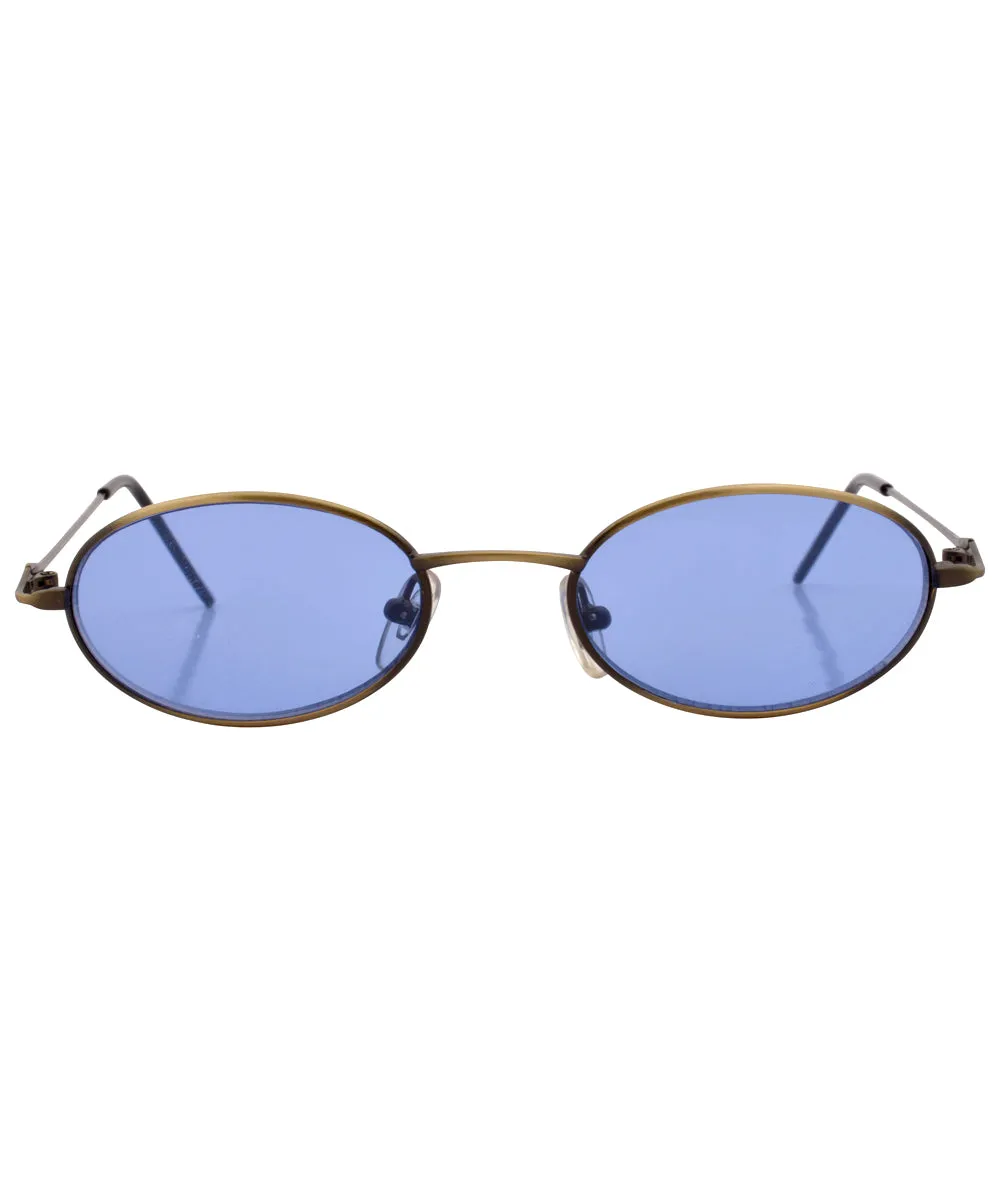 LEXICON Blue Oval Sunglasses