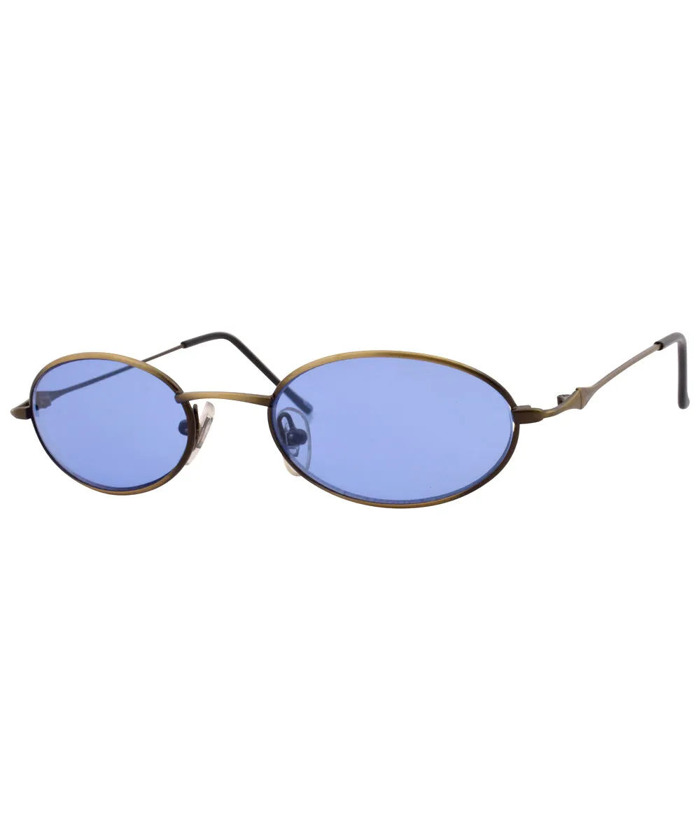 LEXICON Blue Oval Sunglasses