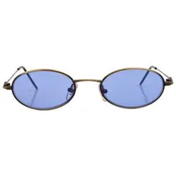 LEXICON Blue Oval Sunglasses