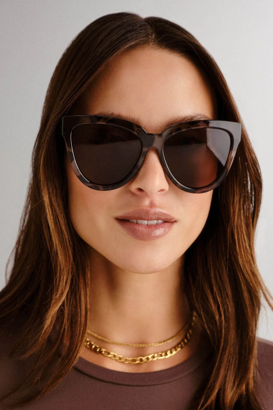 Liar Liar Oversized Catseye Tort Brown Lens Sunglasses