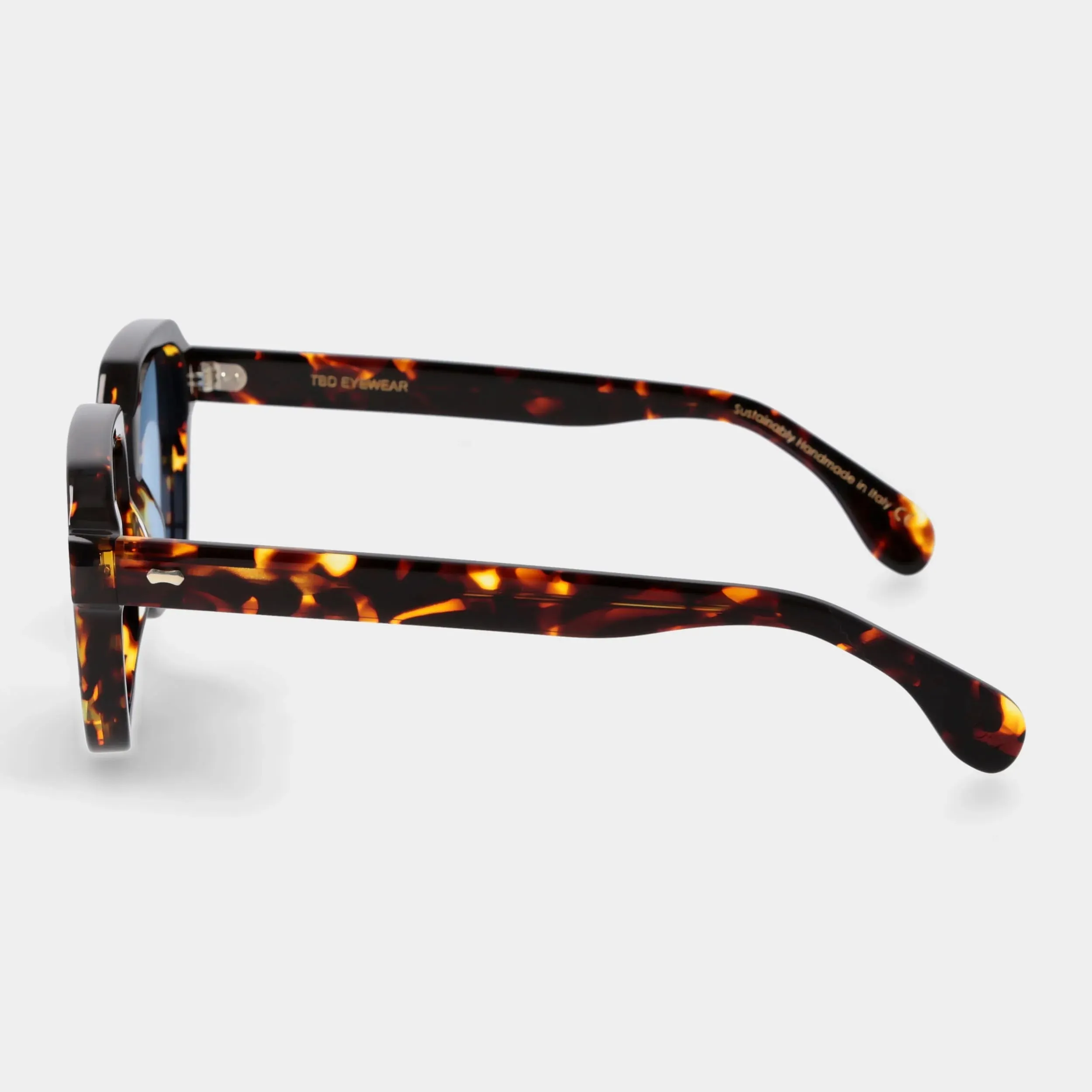 LINO ECO DARK HAVANA Sunglasses | Blue Lens