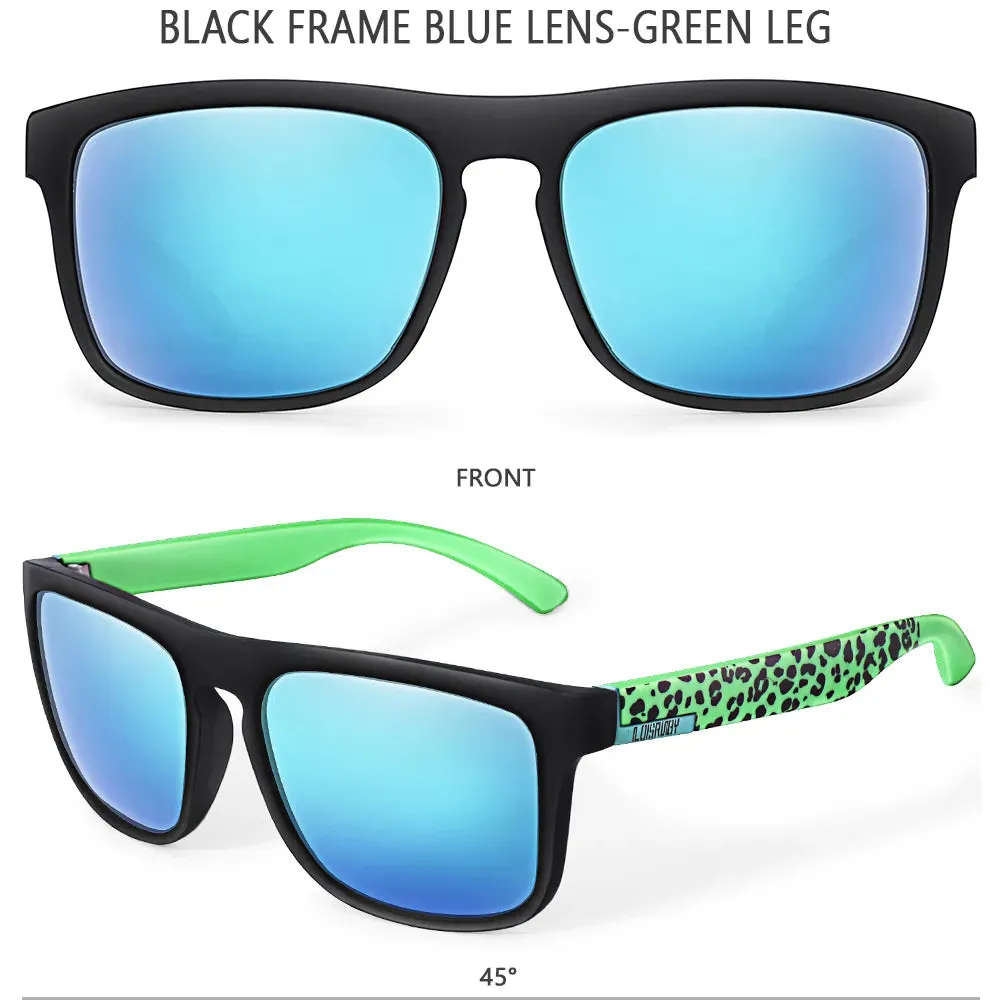 LOISRUBY Brand Square Cycling Sunglasses Men Women Polarized Goggles for Fishing Driving Running UV400 Eyewear