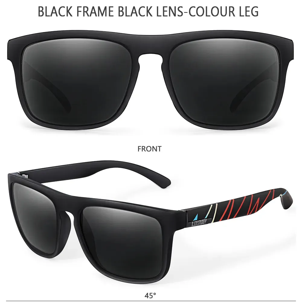 LOISRUBY Brand Square Cycling Sunglasses Men Women Polarized Goggles for Fishing Driving Running UV400 Eyewear