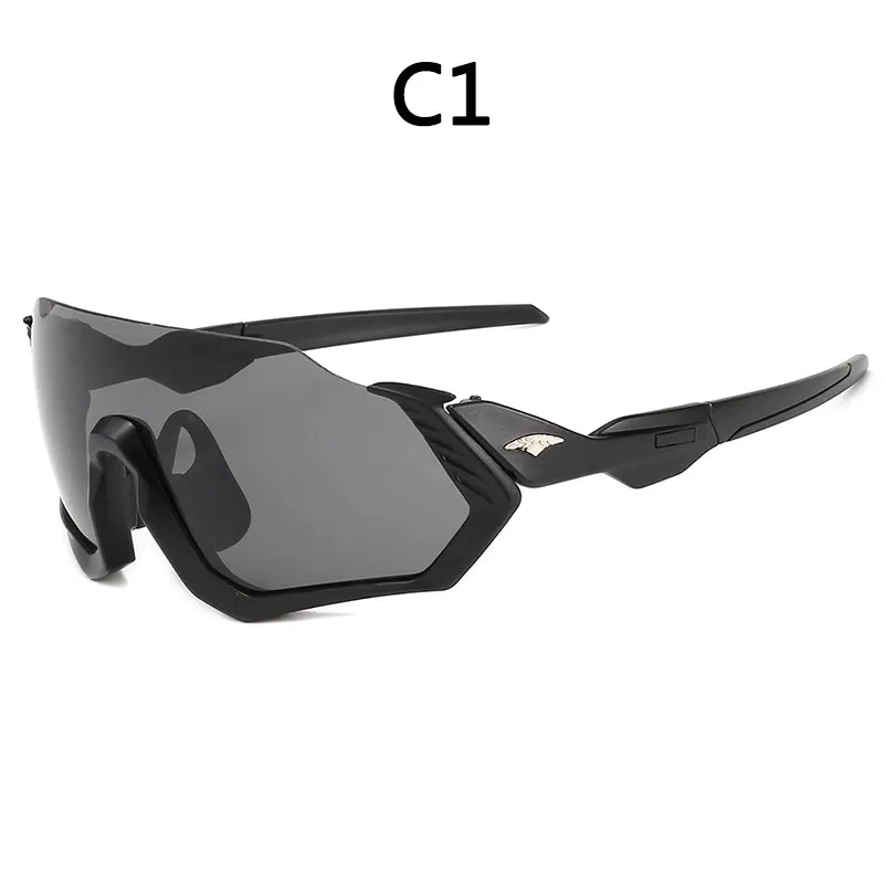 Long Face Sun Glasses Sunglasses Cycling Sports Outdoor Sunglasses Men's Sunglasses 9317 Glasses for Riding Glasses