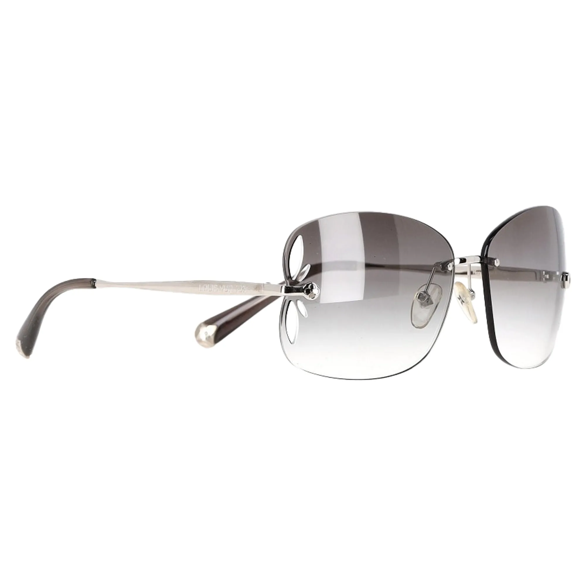 Louis Vuitton Rimless Lily Gradient Sunglasses in Grey Metal
