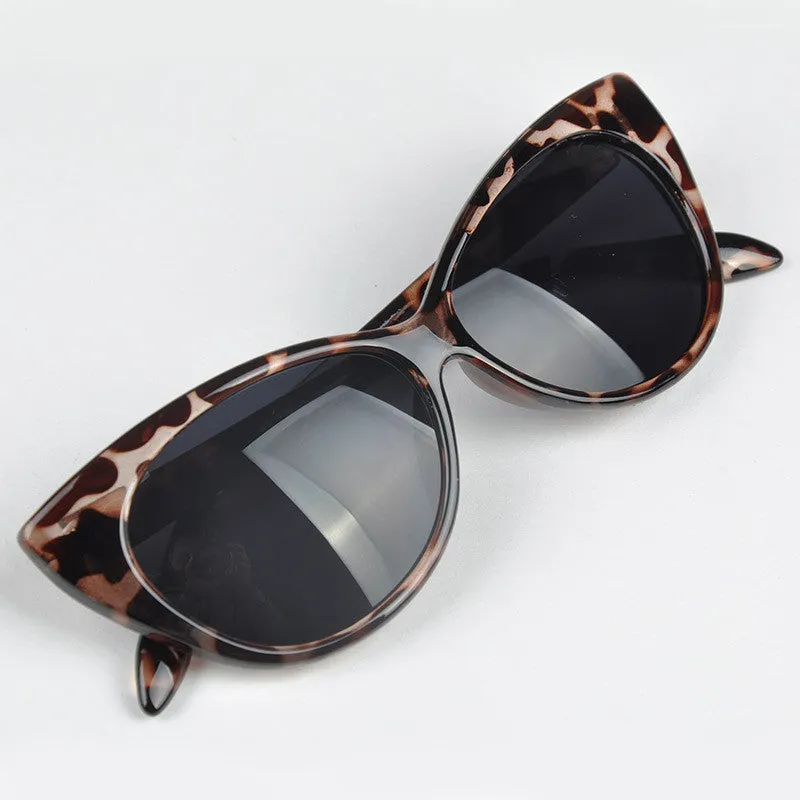 Lovely Cat Eye UV Protection Anti-Radiation Women Sunglasses Vintage Goggles Dark Glasses