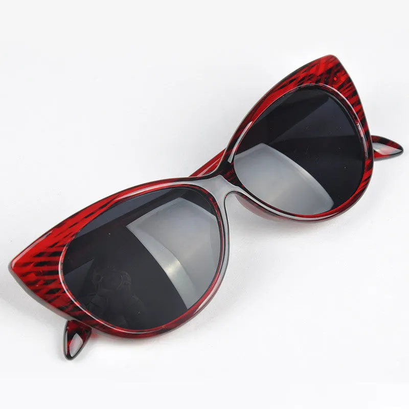 Lovely Cat Eye UV Protection Anti-Radiation Women Sunglasses Vintage Goggles Dark Glasses