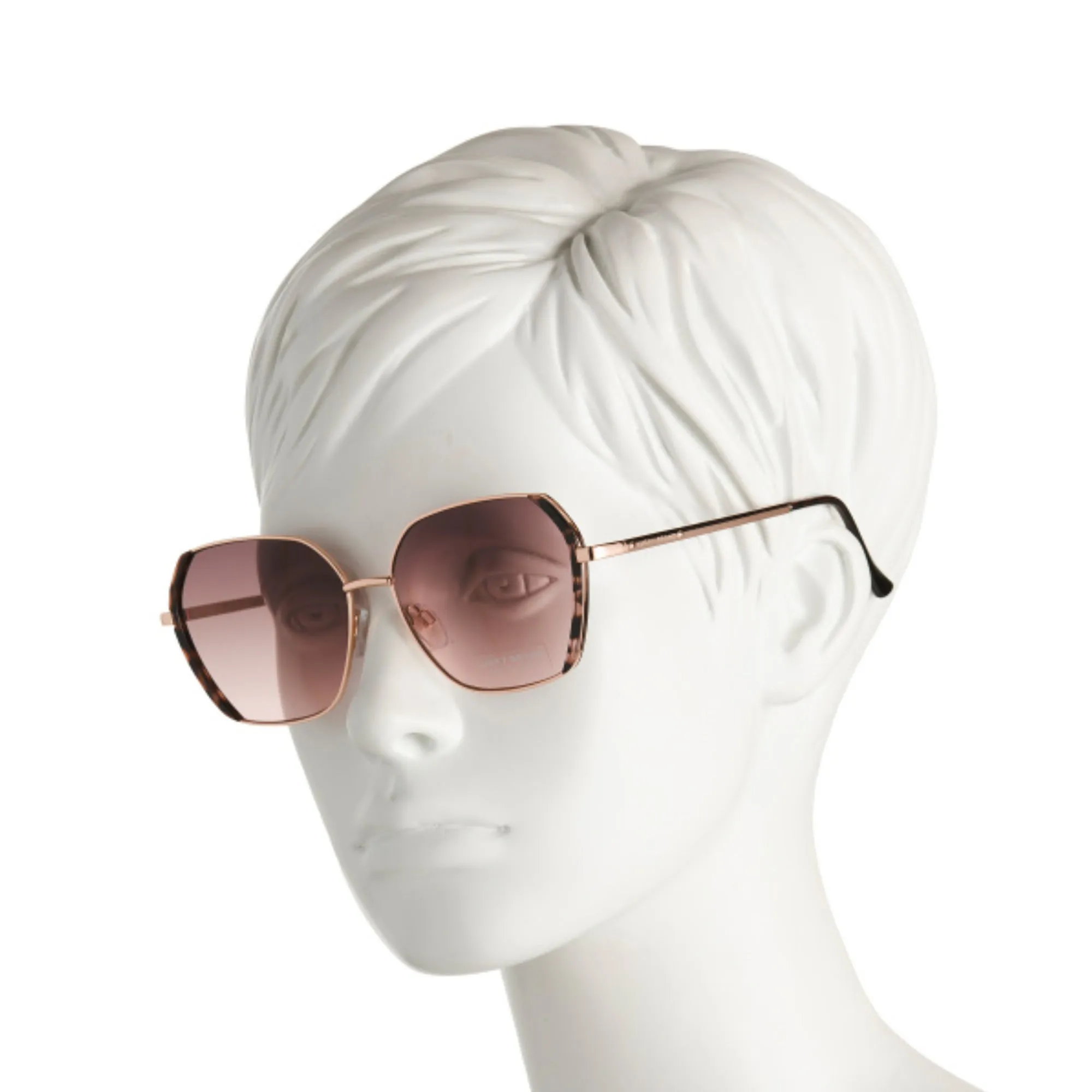 Lucky Brand Women's Geometric Gold Tone Metal Frame 58mm Sunglasses