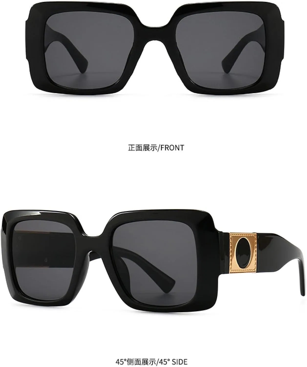 Luxury Clear Brown Sunglasses for Women Vintage Gradient Elegant Sun Glasses Fashion