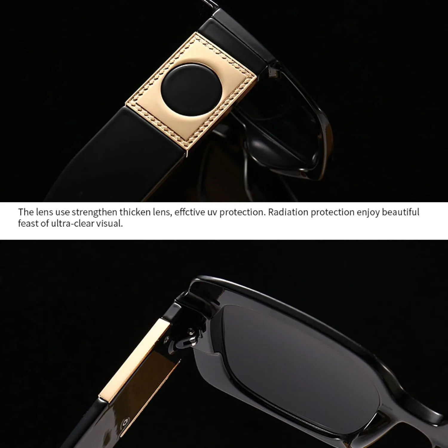 Luxury Clear Brown Sunglasses for Women Vintage Gradient Elegant Sun Glasses Fashion