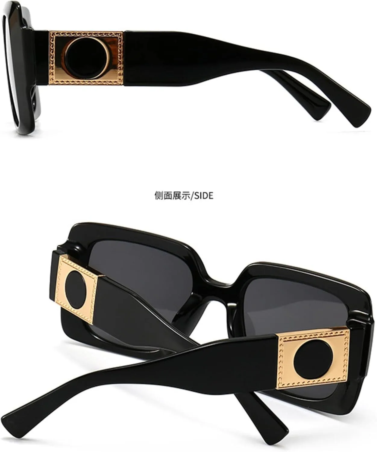 Luxury Clear Brown Sunglasses for Women Vintage Gradient Elegant Sun Glasses Fashion