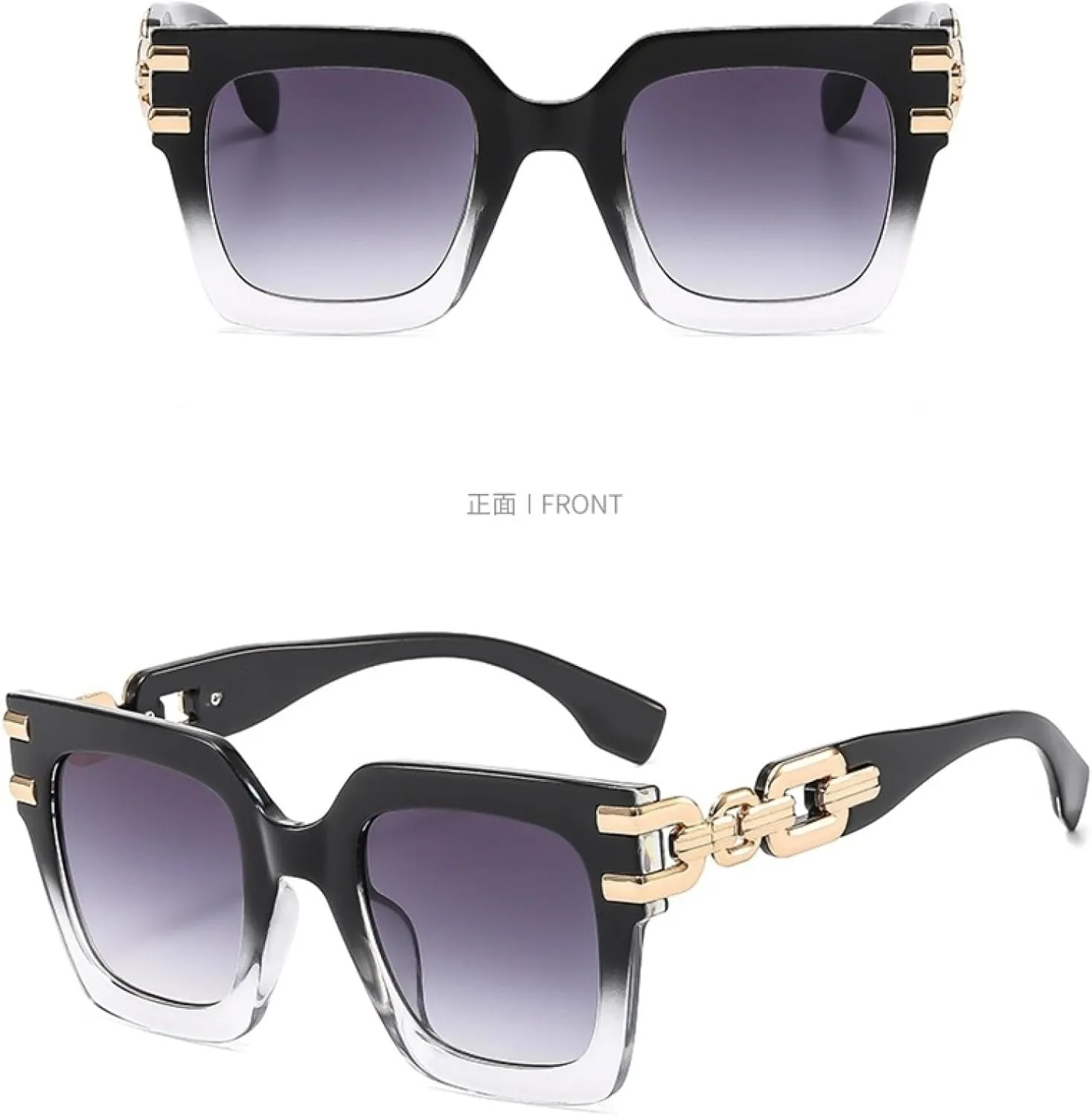 Luxury Oversized Sunglasses Women Fashion Retro Vintage Sun Glasses Men Female Stylish Eyewear