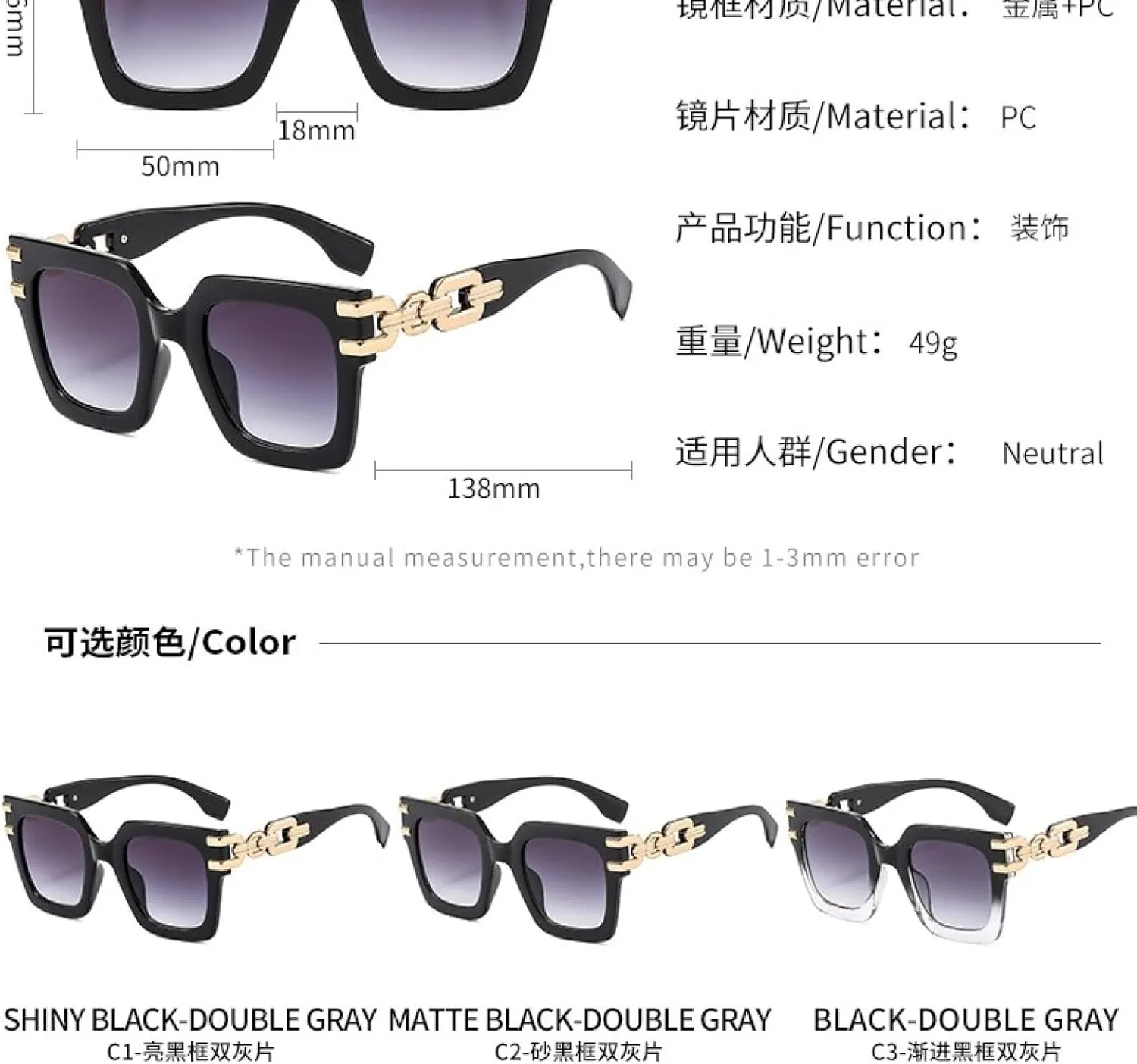 Luxury Oversized Sunglasses Women Fashion Retro Vintage Sun Glasses Men Female Stylish Eyewear