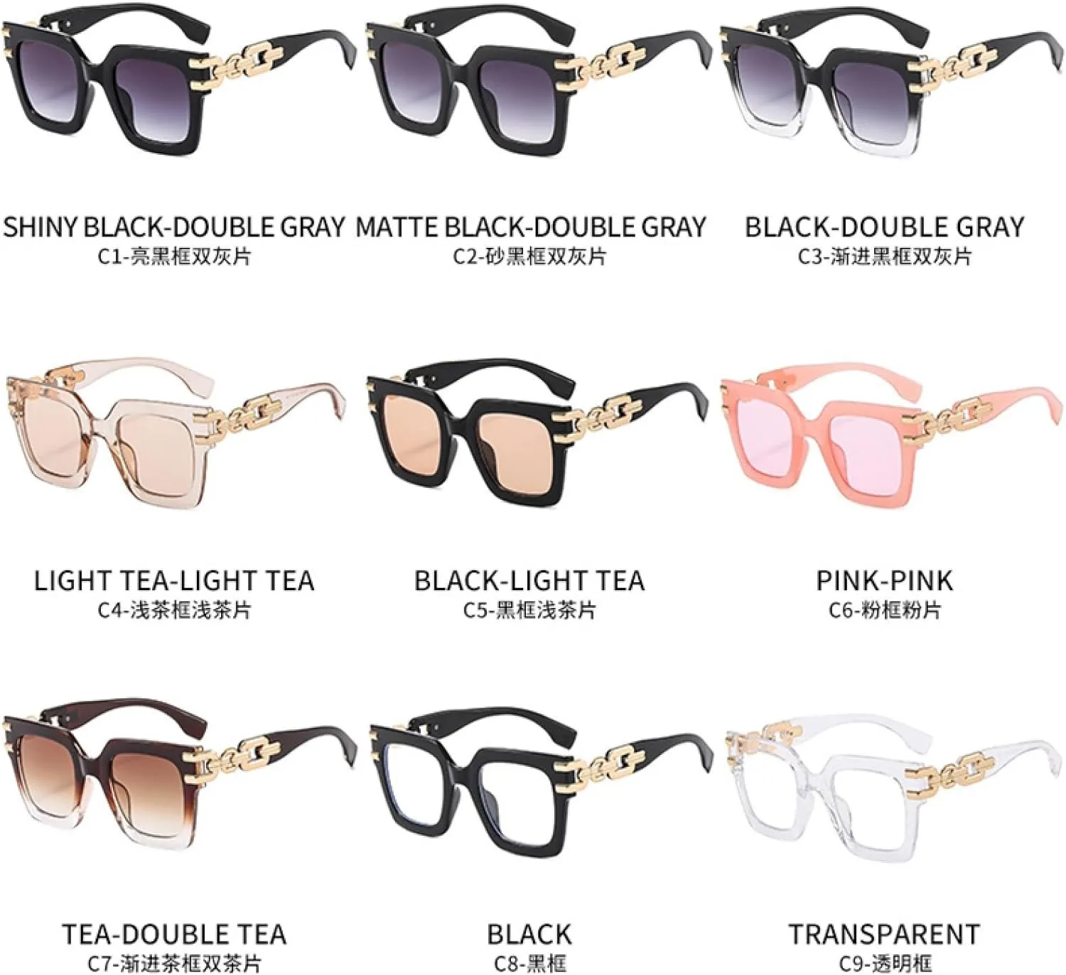 Luxury Oversized Sunglasses Women Fashion Retro Vintage Sun Glasses Men Female Stylish Eyewear
