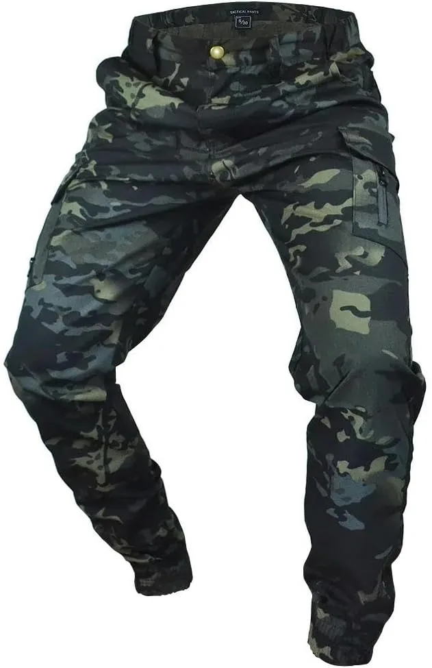 Man Tactical Camouflage Joggers Ripstop Cargo Pants Working Clothing Hiking Trousers Men's Streetwear