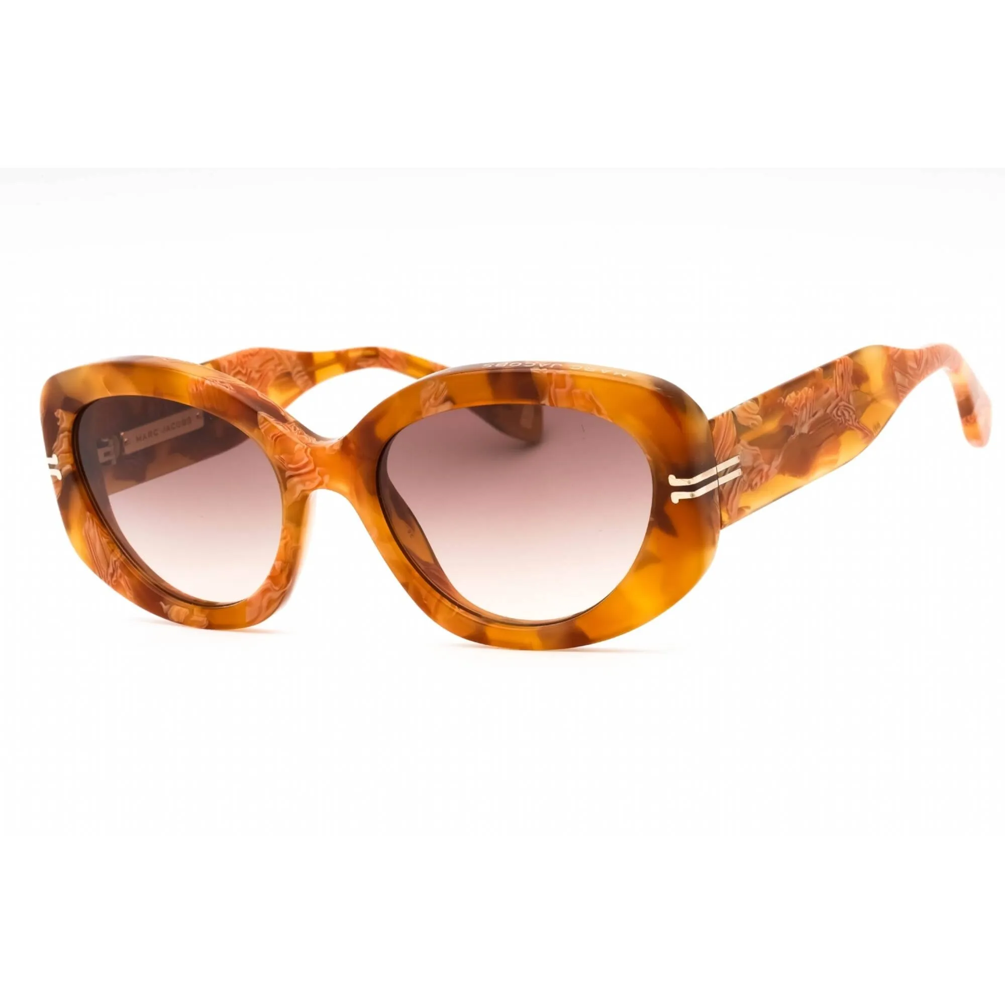 Marc Jacobs Women's Sunglasses - Brown Marble Plastic Cat Eye Frame | MJ 1099/S 003Y